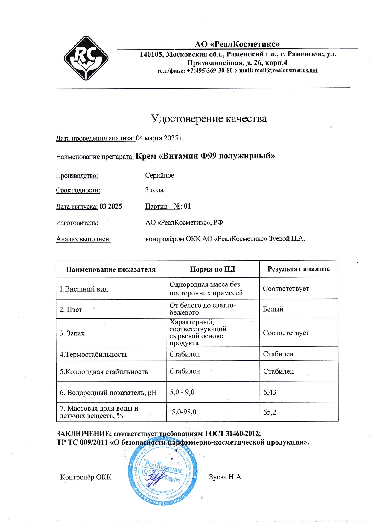 Паспорт №032025